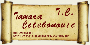 Tamara Čelebonović vizit kartica